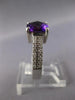 2.50CT DIAMOND & AAA AMETHYST 14KT WHITE GOLD 3D CUSHION & ROUND FUN RING #27355