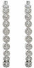 EXTRA LARGE 2.02CT DIAMOND 18KT WHITE GOLD 3D MULTI FLOWER HOOP HANGING EARRINGS