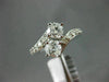ESTATE LARGE 1.50CT ROUND DIAMOND 14KT WHITE GOLD 2 STONE CRISS CROSS LOVE RING