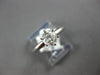 ESTATE .68CT DIAMOND 14KT WHITE GOLD 3D ROUND SOLITAIRE 6 PRONG ENGAGEMENT RING