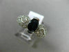 ANTIQUE 1.50CT DIAMOND & AAA OVAL SAPPHIRE 14KT WHITE GOLD HEART ENGAGEMENT RING