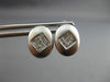 ESTATE .40CT PRINCESS DIAMOND 14KT WHITE GOLD OVAL MATTE & SHINY EARRINGS #7768