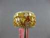 4.80CT WHITE & MULTI COLOR DIAMOND 18KT 2 TONE GOLD MULTI SHAPE ANNIVERSARY RING