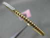 ESTATE .17CT DIAMOND 14K WHITE & YELLOW GOLD 3D CLASSIC FLEXIBLE BANGLE BRACELET
