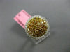 ESTATE LARGE 1.09CT DIAMOND 18KT WHITE & YELLOW GOLD HALO CIRCULAR COCKTAIL RING