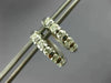 ESTATE .80CT DIAMOND 18KT WHITE GOLD CHANNEL 5 STONE ROUND HUGGIE HOOP EARRINGS