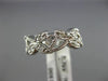 ESTATE .55CT DIAMOND 14K WHITE GOLD 3D FLOWER FILIGREE ETERNITY ANNIVERSARY RING