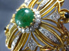 ANTIQUE 7.24CT DIAMOND & AAA EMERALD RUBY & ONYX 18K 2 TONE GOLD BANGLE BRACELET