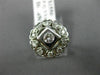 ANTIQUE WIDE .45CT DIAMOND 14K 2TONE GOLD SOLITAIRE MULTI HEART SQUARE RING 2568