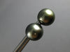 ESTATE LARGE AAA TAHITIAN PEARL 14KT WHITE GOLD 3D 11.5MM CLASSIC STUD EARRINGS