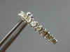 ESTATE .95CT DIAMOND 18KT WHITE GOLD 3D INSIDE OUT HUGGIE HOOP HANGING EARRINGS
