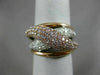 WIDE 1.54CT WHITE & PINK DIAMOND 18K WHITE & ROSE GOLD CRISS CROSS INFINITY RING