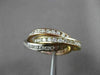 ESTATE WIDE 3CT DIAMOND 14K WHITE YELLOW & ROSE GOLD TRINITY ETERNITY RING #2939
