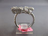 EXTRA LARGE 2.69CT DIAMOND 18KT WHITE GOLD 3D DOUBLE SQUARE CRISS CROSS FUN RING