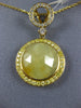 5.36CT WHITE & YELLOW DIAMOND & YELLOW SAPPHIRE 18K YELLOW GOLD CIRCULAR PENDANT
