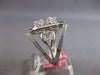 EXTRA LARGE 1.98CT DIAMOND 18KT WHITE GOLD 3D MULTI SHAPE SQUARE ENGAGEMENT RING