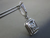 LARGE 3.17CT DIAMOND 18KT WHITE GOLD ROUND & BAGUETTE INVISIBLE HANGING EARRINGS