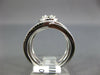 LARGE .65CT DIAMOND 18K WHITE GOLD CLUSTER CRISS CROSS FLOWER HALO INFINITY RING