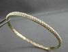ESTATE 1.71CT DIAMOND 14KT ROSE GOLD 3mm CLASSIC THREE ROW PAVE BANGLE F/G VS