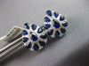 LARGE 6.68CT DIAMOND & AAA SAPPHIRE 18K WHITE GOLD 3D TEAR DROP HANGING EARRINGS