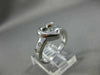 ESTATE WIDE .20CT DIAMOND 14KT WHITE GOLD 3D ETOILE BELT HEART FUN RING #15382