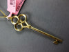 LARGE .18CT FANCY YELLOW DIAMOND 18KT YELLOW GOLD 3D KEY TO YOUR HEART PENDANT