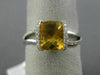 ESTATE 2.17CT DIAMOND & AAA EXTRA FACET CITRINE 14KT WHITE GOLD TENSION FUN RING