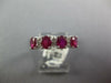 1.77CT DIAMOND & AAA RUBY 14KT WHITE GOLD OVAL & ROUND 4 STONE ANNIVERSARY RING