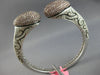 EXTRA LARGE 7.28CT WHITE & PINK DIAMOND 18KT WHITE GOLD 3D CUFF BANGLE BRACELET