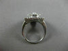 ESTATE LARGE 1.26CT DIAMOND 14KT WHITE GOLD 3D ETOILE OVAL DOUBLE HALO LOVE RING