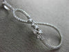 ESTATE LARGE .42CT ROUND DIAMOND 14KT WHITE GOLD 3D INFINITY FLOWER LOVE PENDANT
