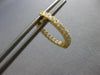 ESTATE .46CT DIAMOND 18K YELLOW GOLD 3D CLASSIC OVAL HUGGIE FUN HANGING EARRINGS