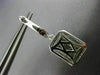 ESTATE 2.07CT DIAMOND 14K WHITE GOLD RECTANGULAR HUGGIE HANGING CLUSTER EARRINGS
