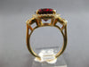 LARGE 5.10CT DIAMOND & AAA GARNET 14KT YELLOW GOLD OVAL & ROUND FRIENDSHIP RING