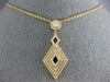 ESTATE LARGE .69CT DIAMOND 18KT YELLOW GOLD MULTI ROW SQUARE INFINITY NECKLACE