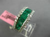 WIDE 2.16CT DIAMOND & AAA EMERALD 18KT WHITE GOLD SEMI ETERNITY ANNIVERSARY RING