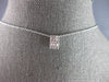 .23CT DIAMOND 14KT WHITE GOLD 3D BAGUETTE CLUSTER RECTANGULAR FLOATING PENDANT