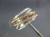 WIDE 1.0CT DIAMOND 18KT WHITE & ROSE GOLD MULTI ROW CRISS CROSS ANNIVERSARY RING
