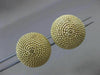 ESTATE LARGE 14KT YELLOW GOLD 3D ROUND MILGRAIN DOME SHAPE CUFF LINKS #21214