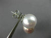 LARGE .28CT DIAMOND & AAA PINK WHITE SOUTH SEA PEARLS 18KT WHITE GOLD EARRINGS