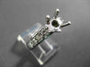 ESTATE .78CT DIAMOND 14KT WHITE GOLD 4 PRONG SEMI MOUNT ENGAGEMENT RING #2113