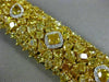 GIA LARGE 51.38CT WHITE & FANCY YELLOW DIAMOND 18KT YELLOW GOLD TENNIS BRACELET