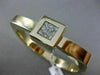 ESTATE WIDE .30CT DIAMOND 14KT YELLOW GOLD 3D SQUARE PAVE BANGLE BRACELET