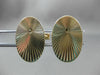 ESTATE EXTRA LARGE 14KT YELLOW GOLD OVAL SUNBURST CUFF LINKS #19858