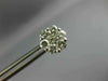 ESTATE LARGE 1.85CT DIAMOND 14K WHITE GOLD 3D FLOWER CLUSTER STUD EARRINGS #2853