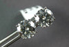 LARGE 2.62CT AAA MOISSANITE 14KT WHITE GOLD SOLITAIRE 4 PRONG STUD EARRINGS 2909