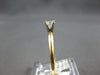ESTATE .20CT DIAMOND 14KT 2 TONE GOLD ROUND SOLITAIRE 4 PRONG ENGAGEMENT RING