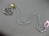 ESTATE .75CT DIAMOND 14KT WHITE & YELLOW GOLD WAVE HANDCRAFTED FLOATING PENDANT