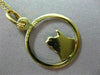 ESTATE 14K YELLOW GOLD 3D CIRCULAR SAINT ANTHONY FLOATING PENDANT & CHAIN #24993
