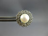 .50CT DIAMOND & AAA SOUTH SEA PEARL 14KT WHITE GOLD CLASSIC FLOWER STUD EARRINGS